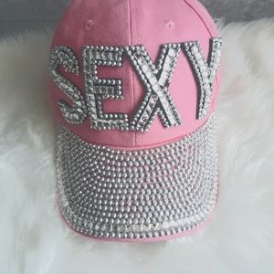 Pink bling Sexy hat
